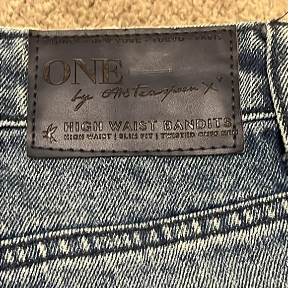 One Teaspoon High Waist Bandit Denim Shorts Size 31 - Picture 6 of 12